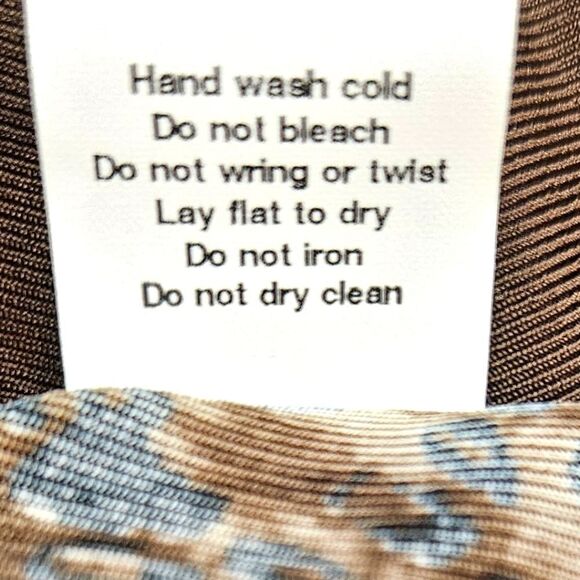 NOTATIONS Women's Short Sleeve 2For One Safari Leopard Print Blouse Size Large - Picture 13 of 16